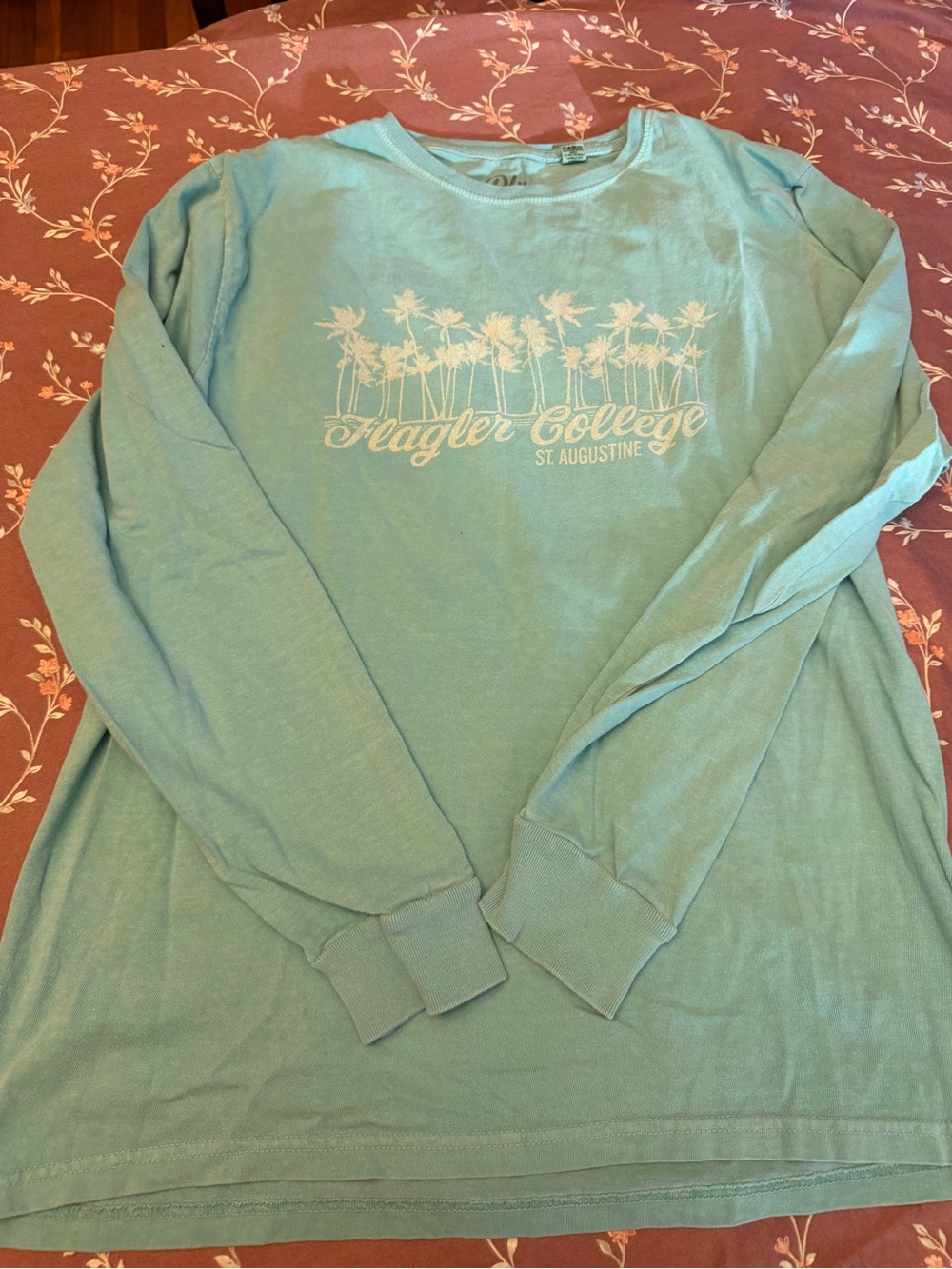 Flagler College St. Augustine Long Sleeve Tee - light aqua